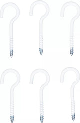 SCREW HOOK ASSORTMENT | WHITE | PLASTIC-COATED | 60 MM | 6 PCS. (88181)
