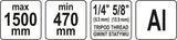 ALUMINIUM TRIPOD  MAXIMUM HEIGHT 1500 MM (YT-30477)