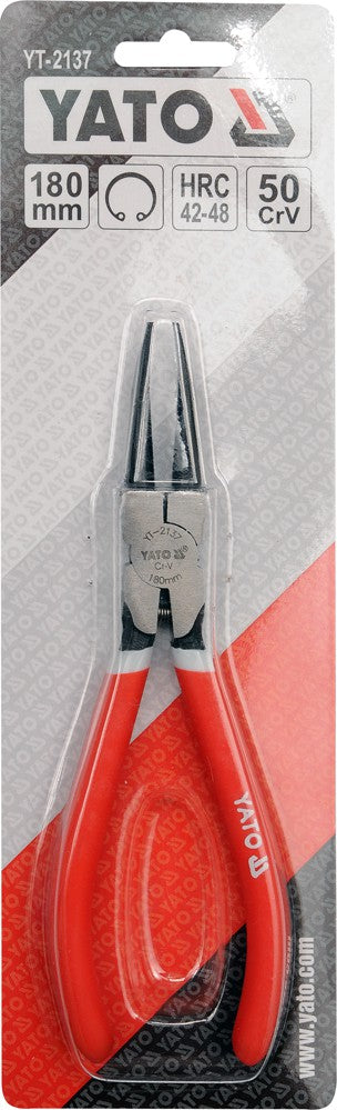 CIRCLIP PLIERS STRAIGHT INTERNAL 180MM (YT-2137)