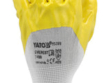WORKING GLOVES POLYEST/NITR. YELLOW S.9' (YT-7480)