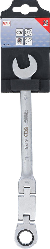 DOUBLE-JOINT RATCHET COMBINATION WRENCH | ADJUSTABLE | 15 MM (6175)