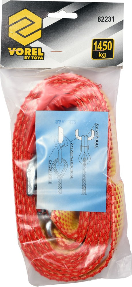 TOW ROPE 1500KG WITH HOOK (82231)