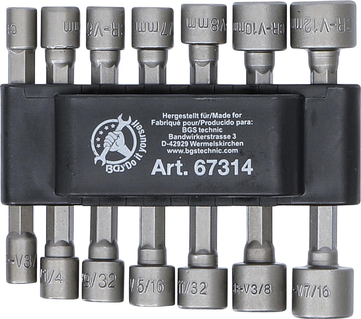 NUT DRIVER SET | 6.3 MM (1/4") DRIVE | METRIC + INCH | 14 PCS. (67314)