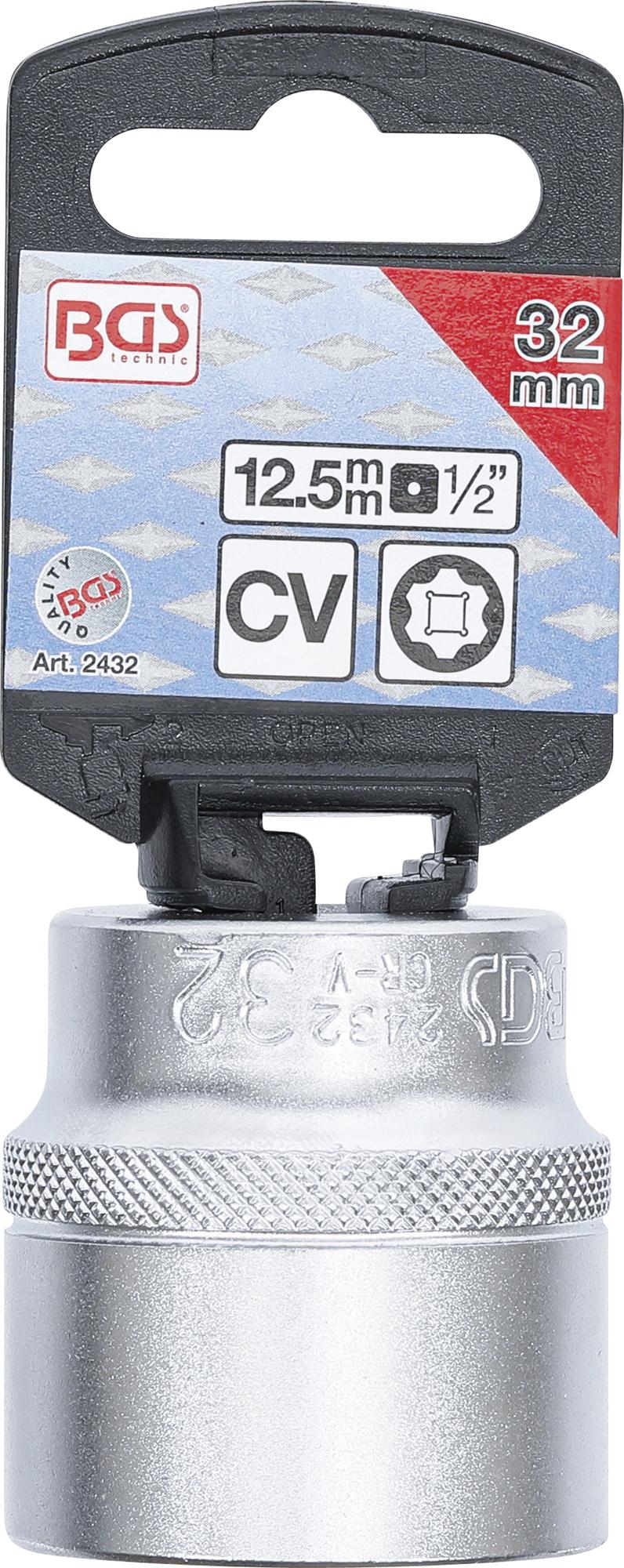 SOCKET, SUPER LOCK | 12.5 MM (1/2") DRIVE | 32 MM (2432)