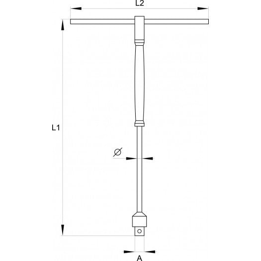 ROTARY HANDLE T TYPE ADAPTOR 8MM (YT-1565)