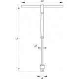 ROTARY HANDLE T TYPE ADAPTOR 8MM (YT-1565)