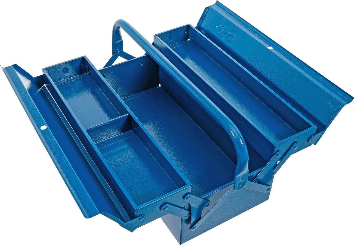 METAL TOOL BOX | EMPTY | 420 X 200 X 150 MM | 3 COMPARTMENTS (33001)