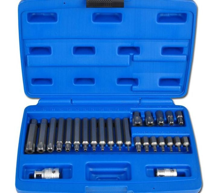 BIT SET | WITH HOLES | 10 MM (3/8") | T-STAR (TORX) | 26 PCS. (5022)
