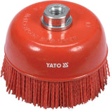 CUP BRUSH 125MM M14 NYLON RED (YT-47787)