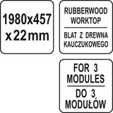RUBBER WOOD WORK TOP LONG (YT-08939)
