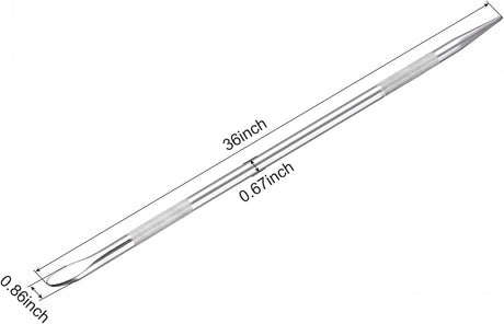 PRY BAR / CROWBAR | WITH ROUNDED ENDS | CHROMED | 40CR ∅19 X 900 MM (RC900)