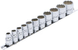 SOCKET SET, 12-POINT | 10 MM (3/8") DRIVE | INCH SIZES | 11 PCS. (9112)