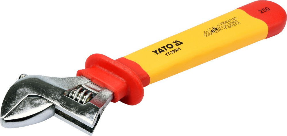 INSULATED ADJUSTABLE WRENCH | 250 MM | VDE (YT-20941)