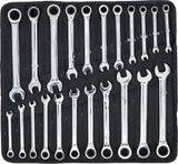 RATCHET COMBINATION WRENCH SET | METRIC / INCH SIZES | 22 PCS. (30010)