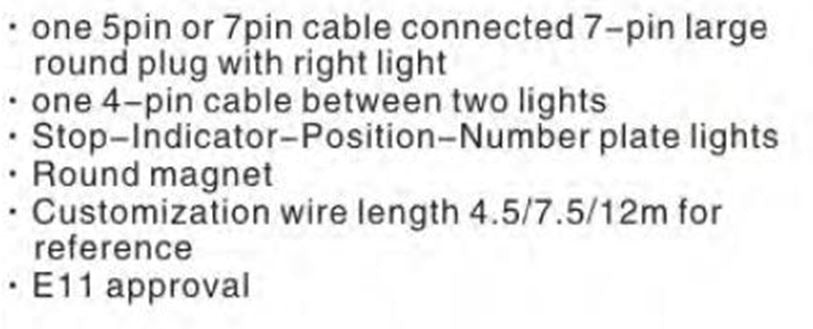 TRAILER LAMPS | MAGNETIC | WITH PLUG | 2 PCS. (MTL101B)