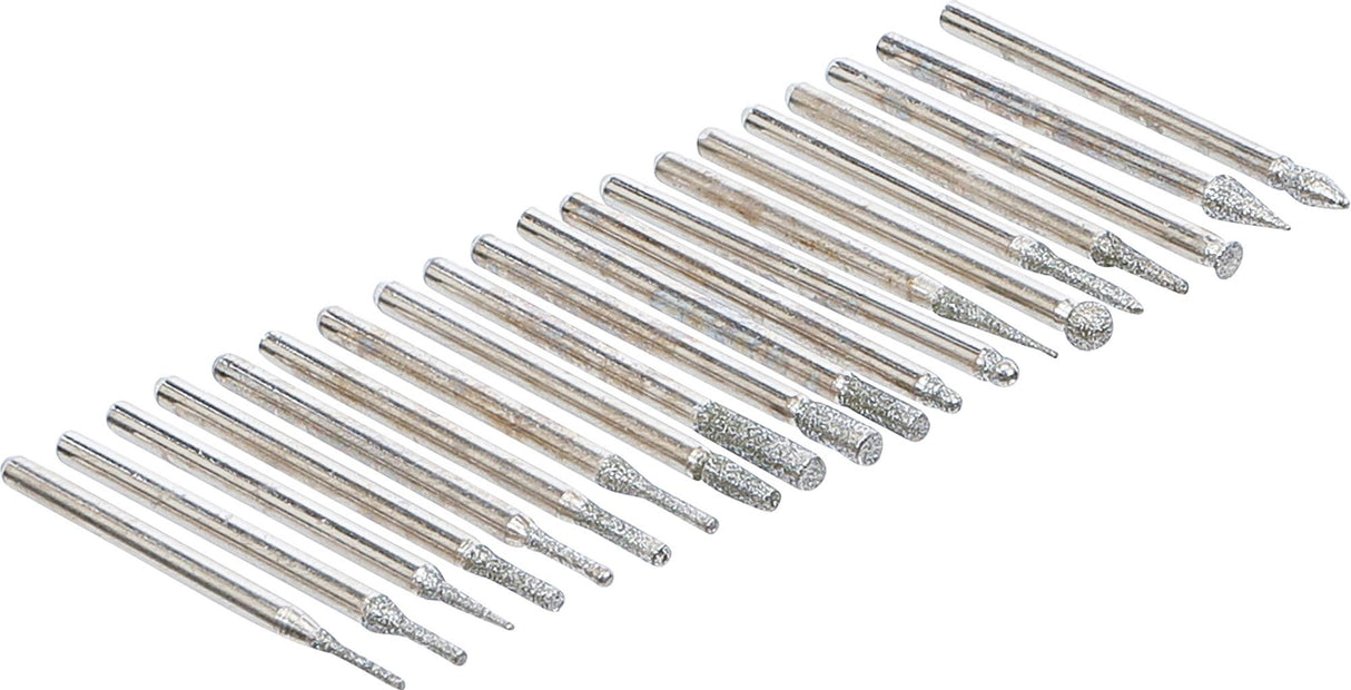 DIAMOND-COATED GRINDING AND MILLING DRILL BIT SET | 20 PCS. (1607)