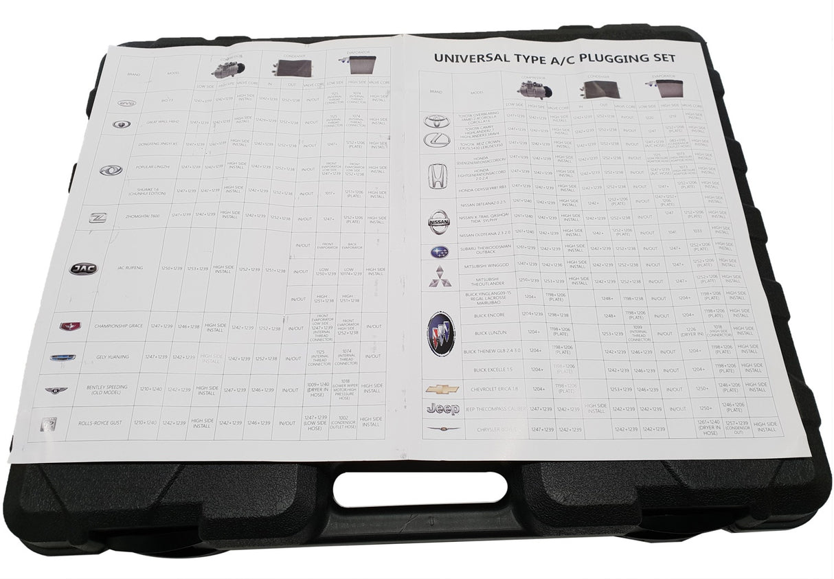 AIR CONDITIONER LEAK TEST KIT | BRASS | 103 PCS. (CLT103)