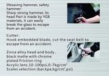 EMERGENCY HAMMER WITH SEAT BELT CUTTER FUNCTION AND PRESSURE GAUGE (DTG03)