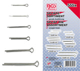 SPLINT PIN ASSORTMENT | Ø 1.6 - 4.0 MM | 555 PCS. (8048)