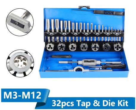 TAP AND DIE SET | M3-M12 | 32 PCS. (SK1632)