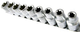 E-TYPE SOCKET SET | 12.5 MM (1/2") | E10 - E24 | 9 PCS. (KR121009)