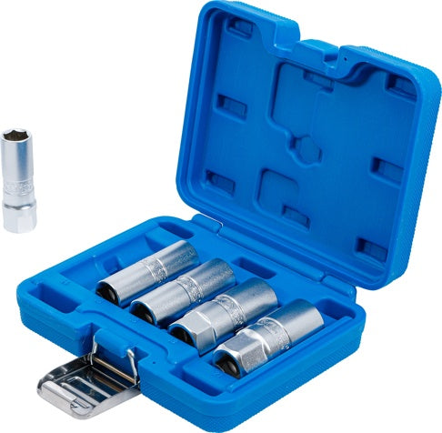 SPARK PLUG SOCKET SET HEXAGON | 12.5 MM (1/2") DRIVE | 14 - 21 MM | 5 PCS. (6641)