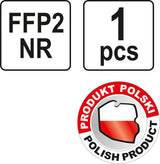 RESPIRATOR WITH VALVE FFP2/PZ (YT-74949)
