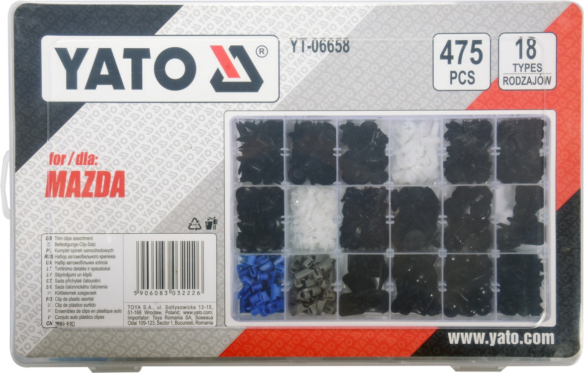 TRIM CLIPS ASSORTMENT MAZDA 475 PCS (YT-06658)
