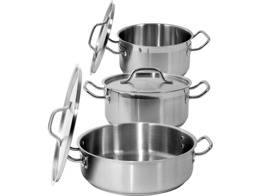 LOW STOCKPOT W/LID SS 20X10,5CM 3,3L (YG-00040)