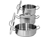 LOW STOCKPOT W/LID SS 20X10,5CM 3,3L (YG-00040)