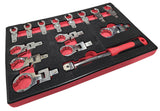 SET OF INSERTED FLEX WRENCHES | FOR BRAKE HOSES | 9 - 24 MM | 15 PCS. (FNW15S)