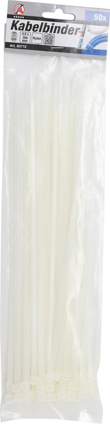 CABLE TIE ASSORTMENT | WHITE | 4.8 X 300 MM | 50 PCS. (80772)