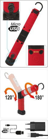 WORK LAMP RECHARGEABLE FLEXIBLE | 5W COB, 500LM + 120LM (YT-08562)