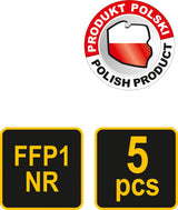 DISPOSABLE DUST MASKS CDC3S 5PCS (74540)