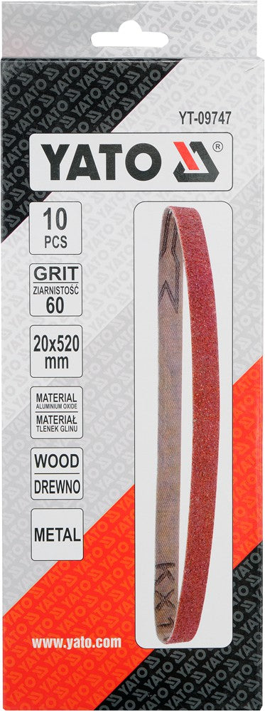 SANDING BELT P60 SIZE 20X520MM (YT-09747)