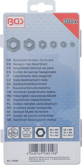 HEXAGON NUT ASSORTMENT | STAINLESS STEEL | 300 PCS. (74249)