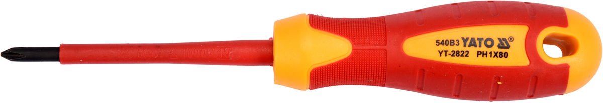 INSULATED SCREWDRIVER PH1X80MM (YT-2822)