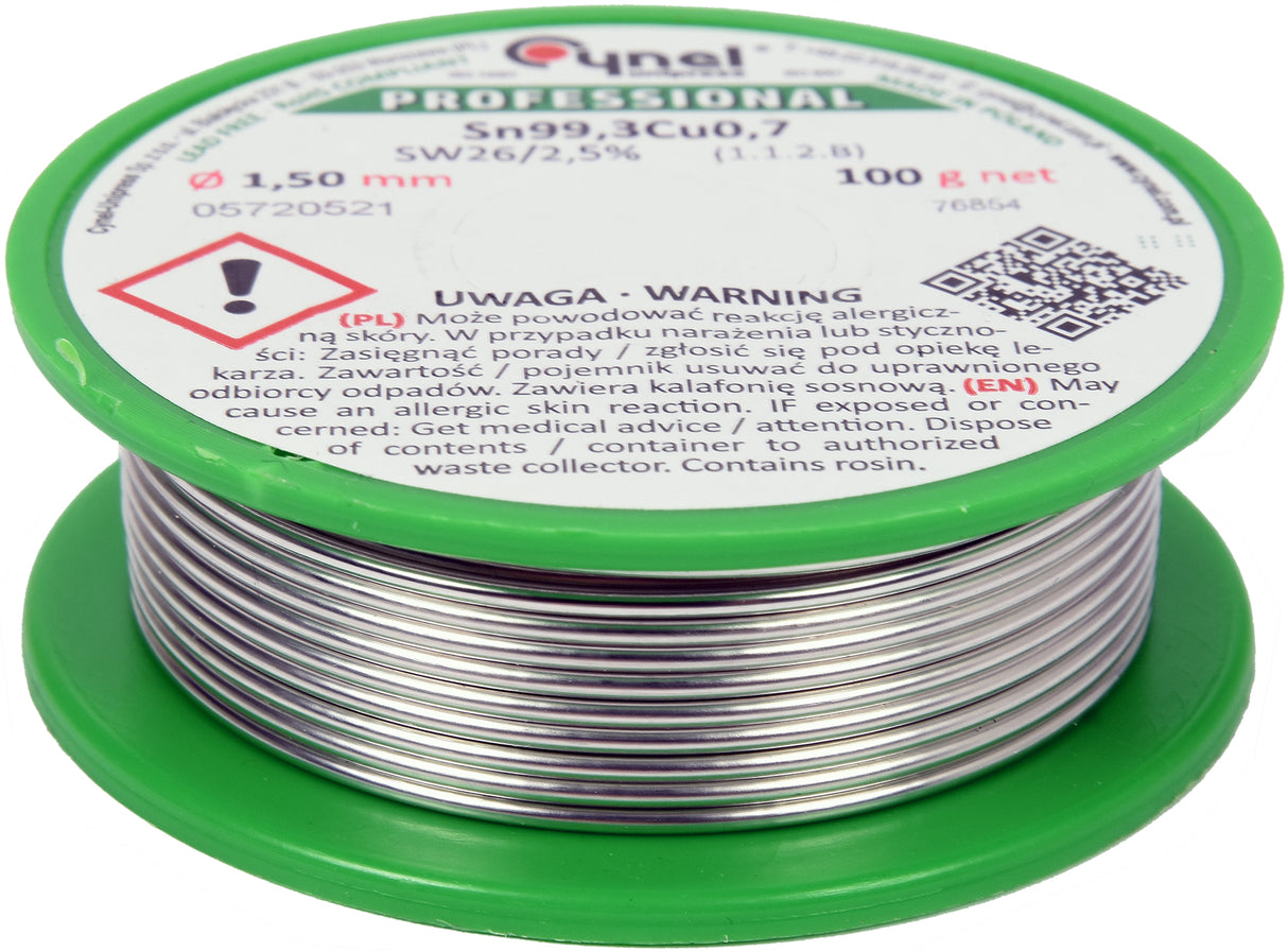LEAD FREE SOLDER 1.5MM 100G (76854)