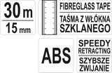 FIBREGLASS SURVEY TAPE 30 M X 15 MM (YT-71540)