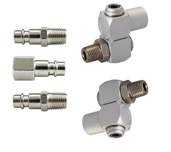 AIR JOINT AND NOZZLE SET 1/4", 5 PCS. (2+3) (LF-18)