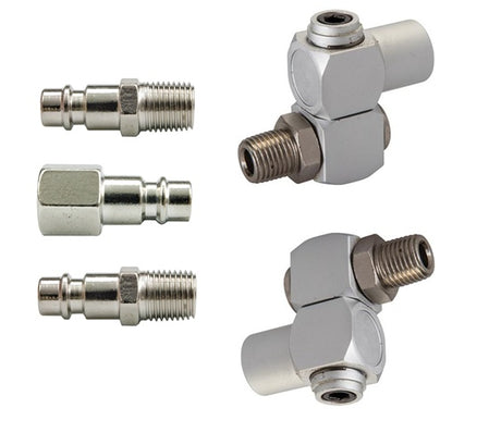 AIR JOINT AND NOZZLE SET 1/4", 5 PCS. (2+3) (LF-18)