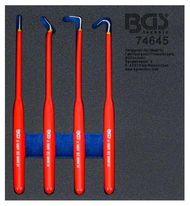 TOOL CASE 1/6: HOOK SET | INSULATED | 180 MM | 4 PCS (74645)