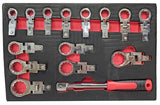 SET OF INSERTED FLEX RING WRENCHES | 9 - 24 MM | 15 PCS. (DRS15)