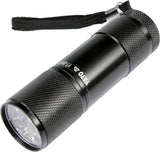 ALUMINIUM LED TORCH, 9 LED, BLACK (YT-08570)