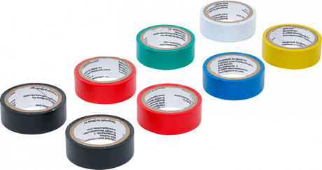SET OF COLORED INSULATION TAPES 18 MM X 3 M | 8 PCS (80838)
