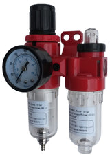 MOISTURE SEPARATOR, REGULATOR WITH PRESSURE GAUGE AND OILER, 1/4" (LG-22)