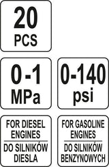 PETROL AND DIESEL PRESSURE SET (YT-73025)