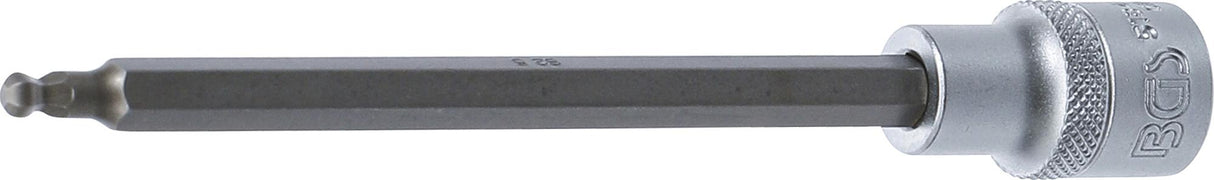 BIT SOCKET | LENGTH 160 MM | 12.5 MM (1/2") DRIVE | INTERNAL HEXAGON WITH BALL HEAD 5 MM (5184-HB5)
