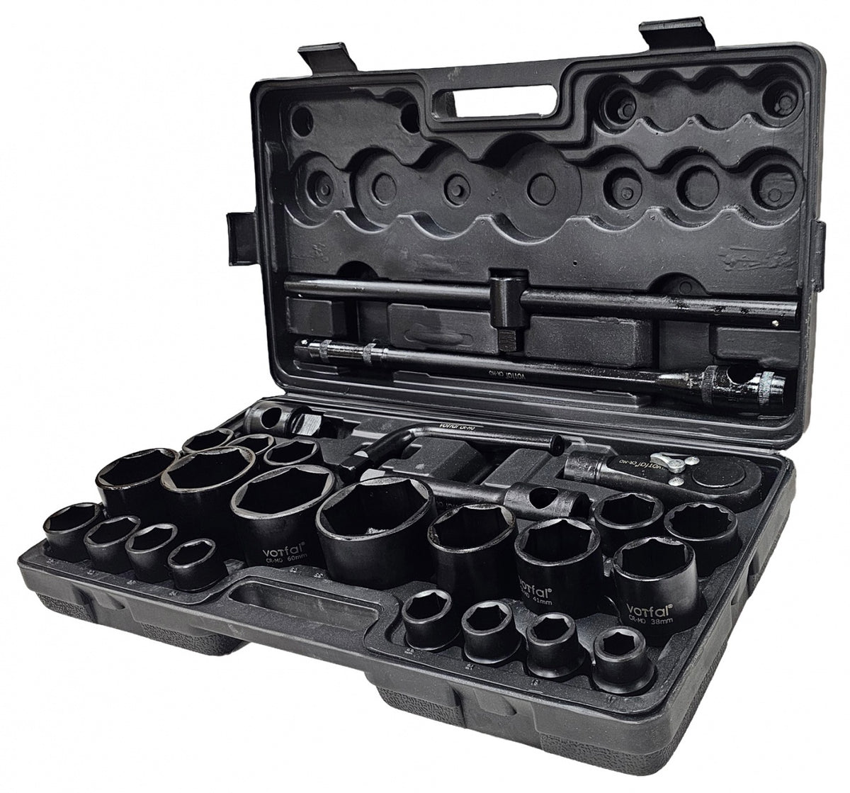 IMPACT SOCKET SET | CR-MO | 6-POINT | 25 MM (1") | 20 MM (3/4") | 26 PCS. (H4222626)