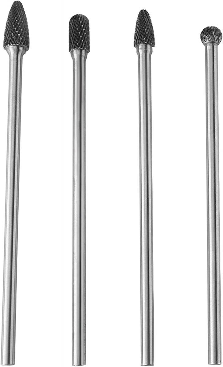 TUNGSTEN CARBIDE DIAMOND BURR SET | EXTRA LONG | 4 PCS. (SK8170)